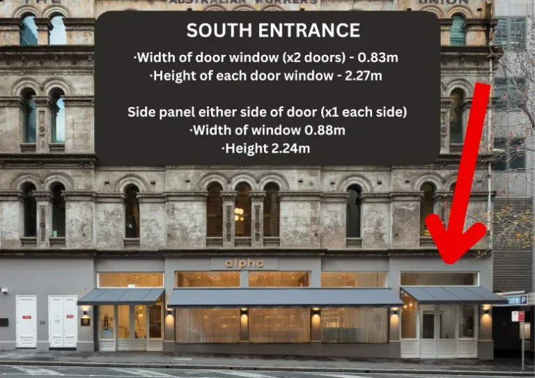 south entrance measurements png Dedes Group